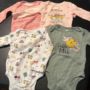 Girls 3-6mo long sleeve onesies